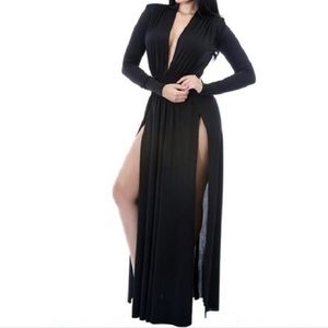 Double slit long Maxi Dress